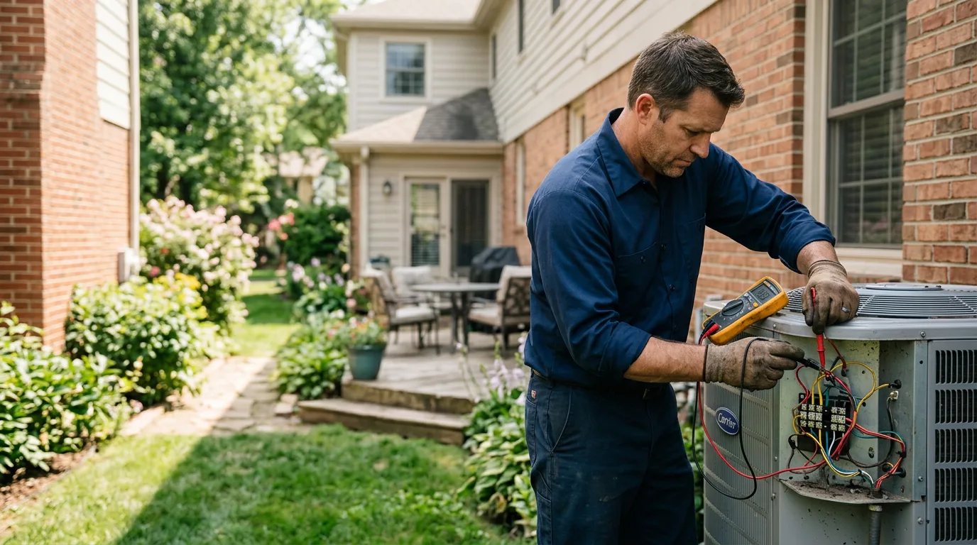 HVAC technician working near Helton, KY
